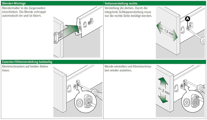 SOTECH DWD-XP Schubladensystem H95 / 40 kg/Nennlänge 350 mm/weiss mit SoftClose Schubladenauszug Sch