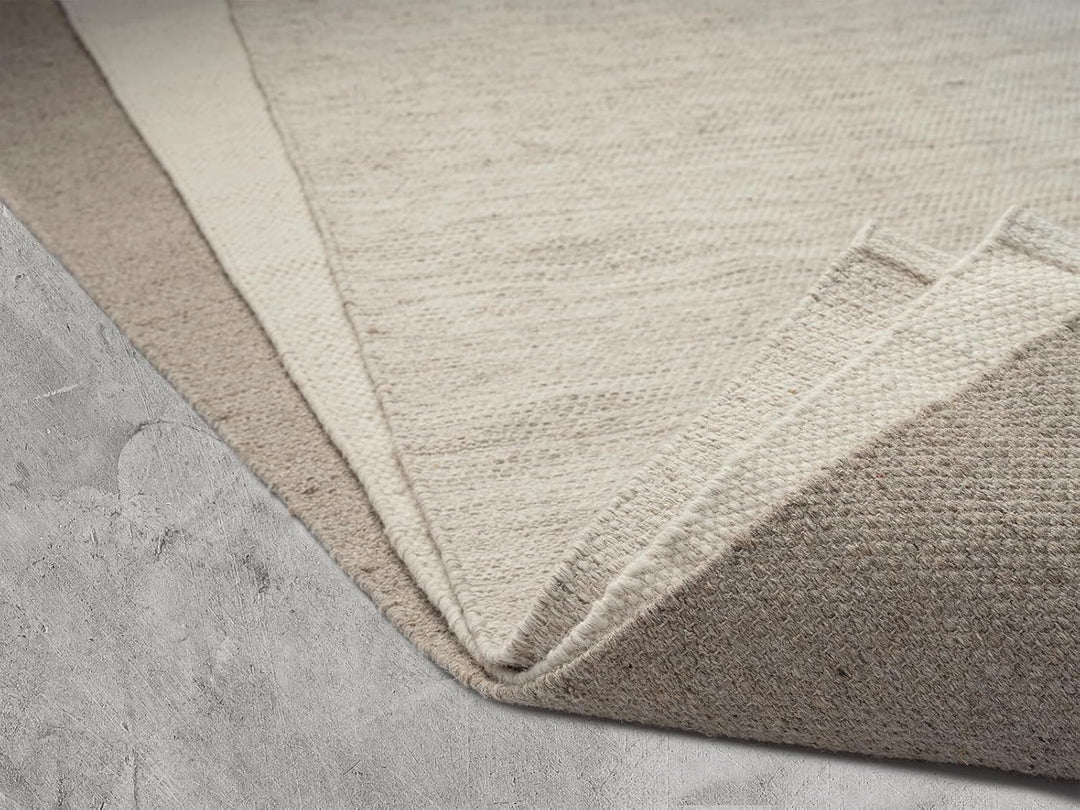 the carpet Boho Natur Wool Handgewebter Wollteppich im natürlichen skandinavischen Boho-Look, Handar