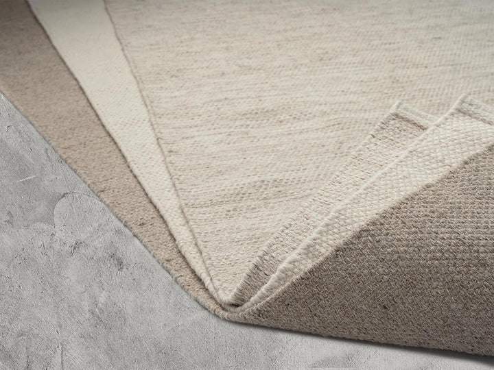 the carpet Boho Natur Wool Handgewebter Wollteppich im natürlichen skandinavischen Boho-Look, Handar