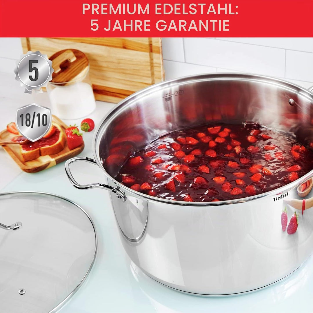 Tefal Intuition XL grosser Kochtopf, Edelstahl, 30 cm/10 l, Induktion, 5 Jahre Garantie, Edelstahl 1