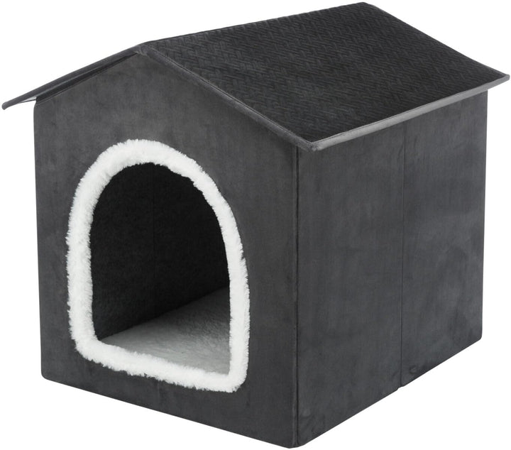TRIXIE Höhle Livia - dunkelgrau/weiss 50 × 50 × 54 cm, dunkelgrau/weiss 50 × 50 × 54 cm