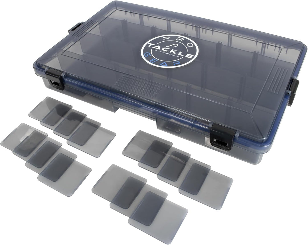 Köderbox Pro Tackle Lure Box Shallow Köderbox Kunstköderbox Tacklebox Angelbox zum Angeln, grau, was