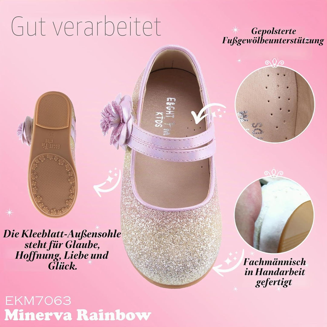 EIGHT KM EKM7063 Kleinkind Mädchen Kleid Schuhe Mary Jane Wohnungen Prinzessin Hochzeit Schuhe Balle