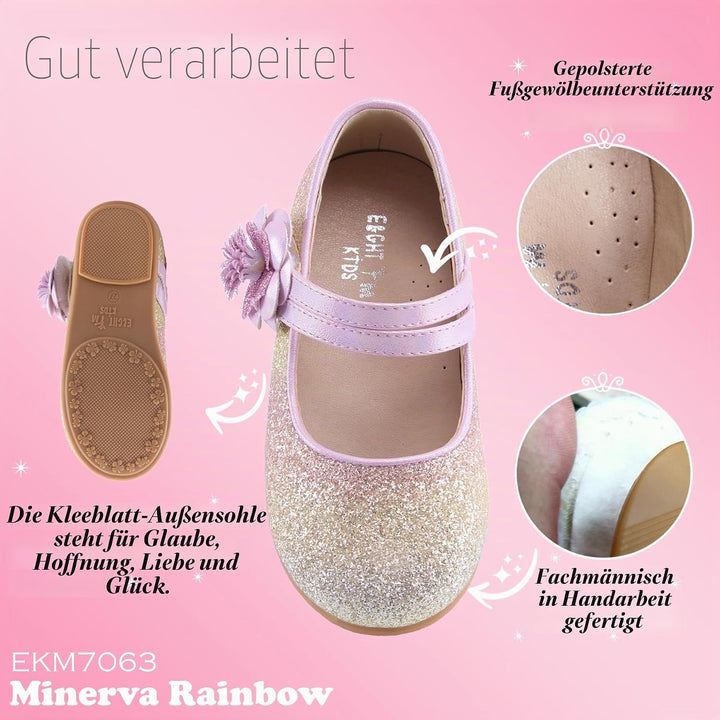 EIGHT KM EKM7063 Kleinkind Mädchen Kleid Schuhe Mary Jane Wohnungen Prinzessin Hochzeit Schuhe Balle