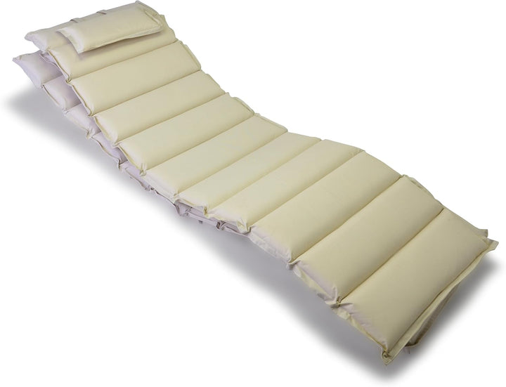 Nexos Divero Liegenauflage – 2er Set Auflage Polster für Sonnenliege Gartenliege Holzliege Saunalieg