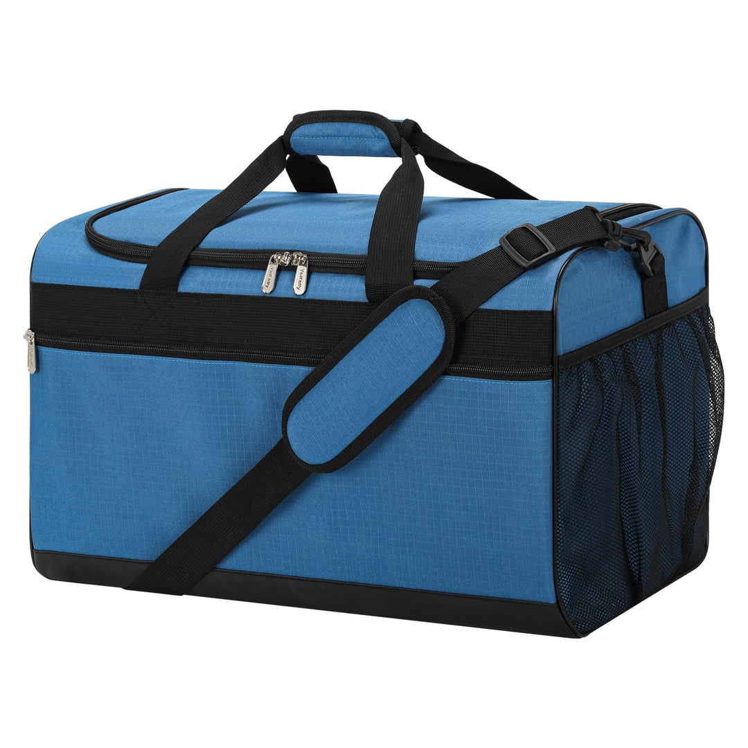 Sporttasche Reisetasche Fitness Tasche mit Schultergurt Wochenendtasche für Damen und Herren (Blau,