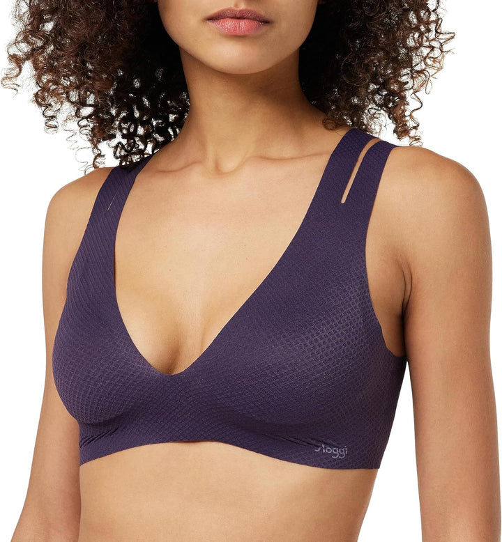 Sloggi Damen Zero Feel Flow Bralette Bustier, Blueberry