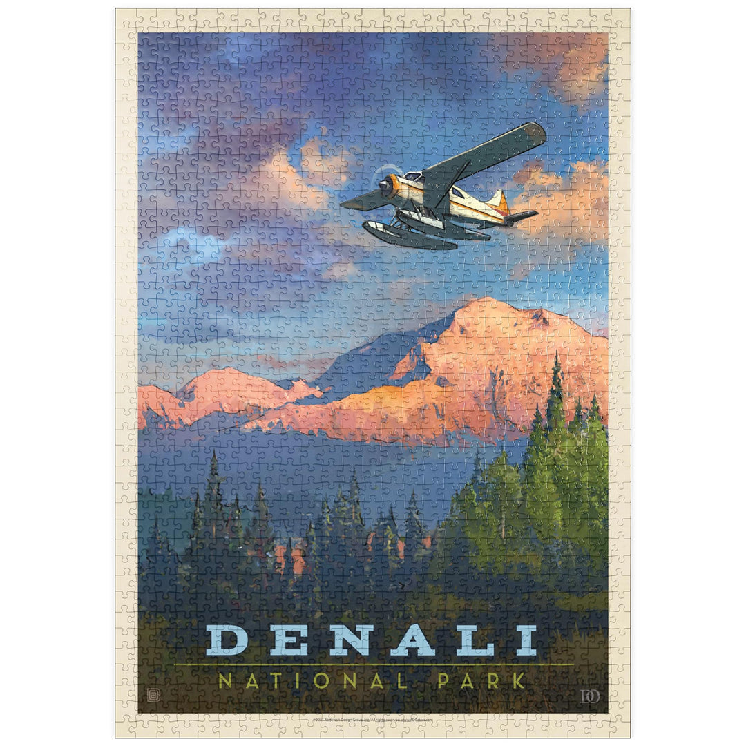 Denali National Park: Back Country, Vintage Poster - Premium 1000 Teile Puzzle - MyPuzzle Sonderkoll