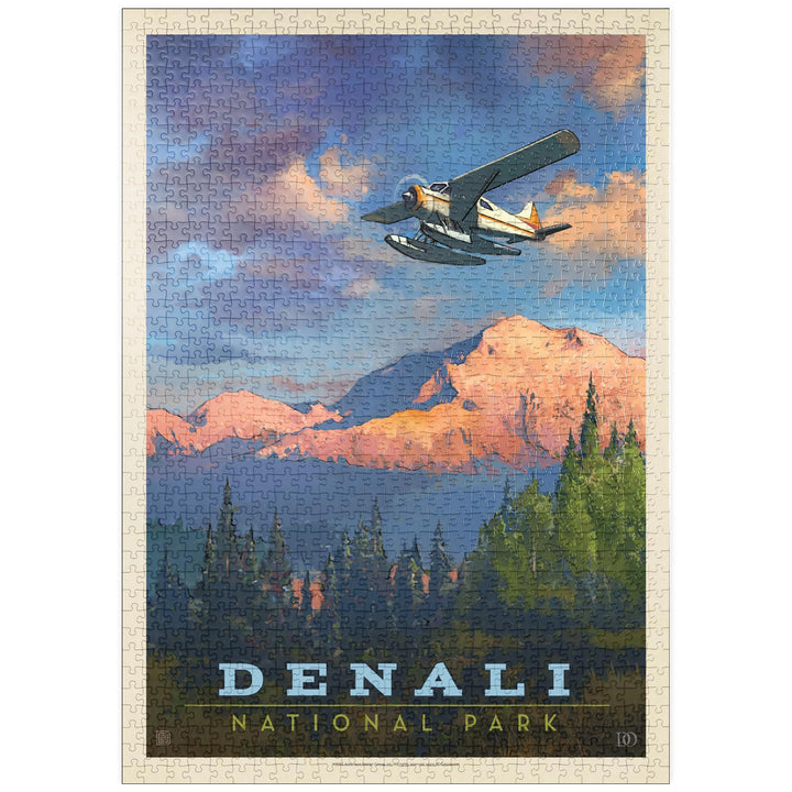 Denali National Park: Back Country, Vintage Poster - Premium 1000 Teile Puzzle - MyPuzzle Sonderkoll