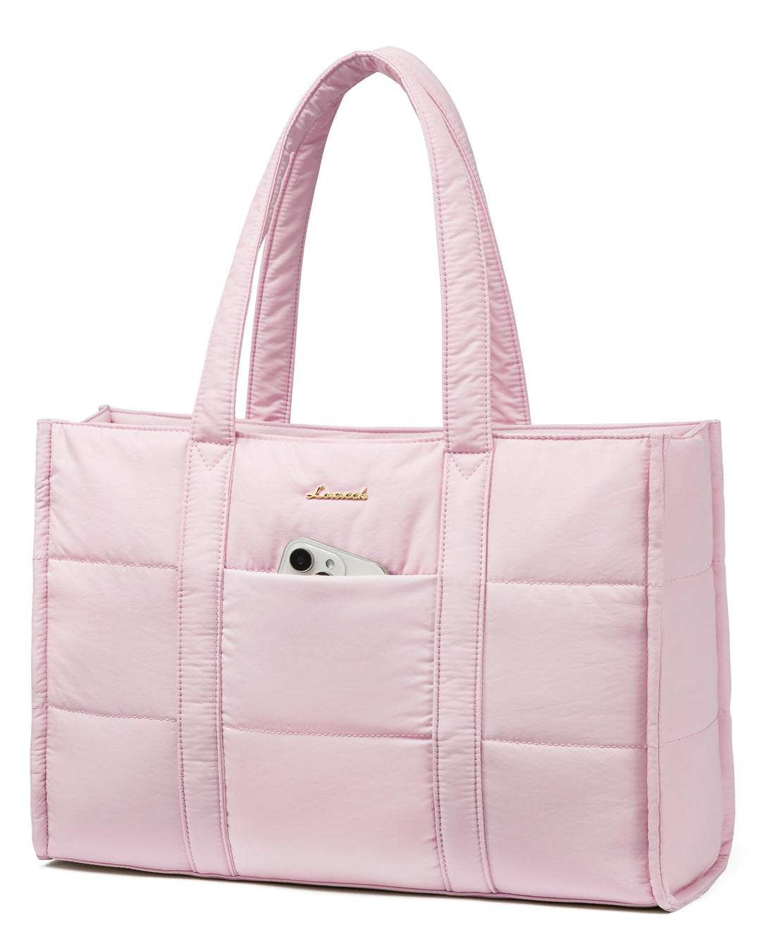 LOVEVOOK Handtasche Damen Gross, Puffer Laptoptasche 15,6 Zoll Shopper Tasche Arbeitstasche Aktentas