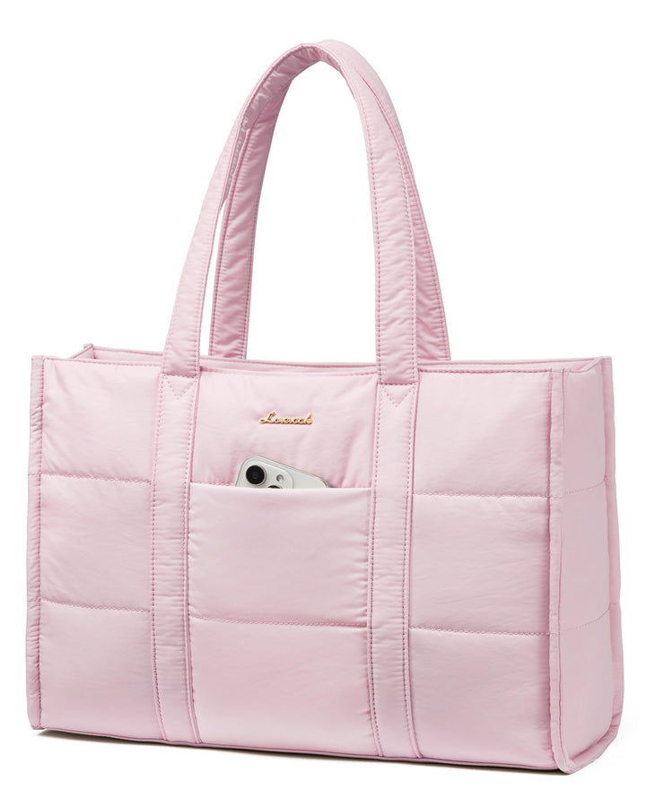 LOVEVOOK Handtasche Damen Gross, Puffer Laptoptasche 15,6 Zoll Shopper Tasche Arbeitstasche Aktentas