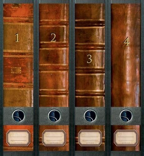 File Art - Ordnerrücken Design Etiketten - Motiv"Folio" für 12 breite + 12 schmale Aktenordner als K
