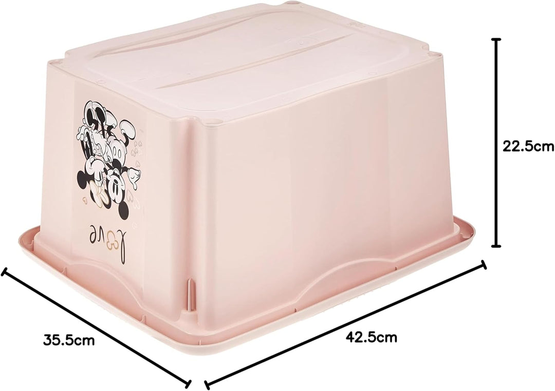 keeeper Minnie Maus Aufbewahrungsbox mit Deckel, Dreh- und stapelbar, Für Kinder, 24 l, Karolina, No