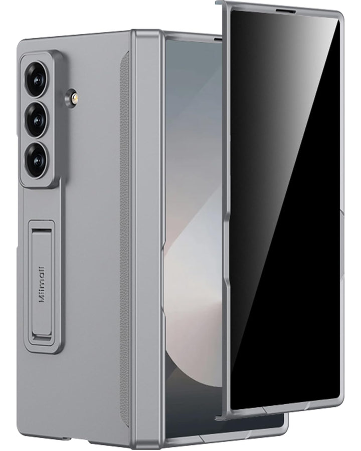 Miimall Kompatibel mit Samsung Galaxy Z Fold 7 Hülle mit Displayschutz Anti-SPY, [Magnetischer Schar