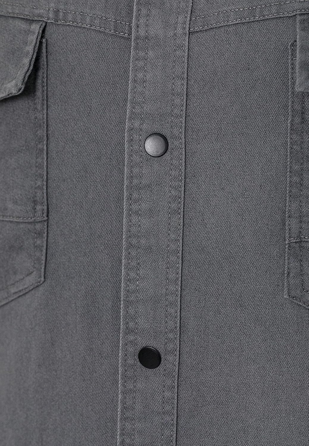 Redbridge Premium Denim Hemd Jeanshemd Baumwolle Casual S Grau, S Grau