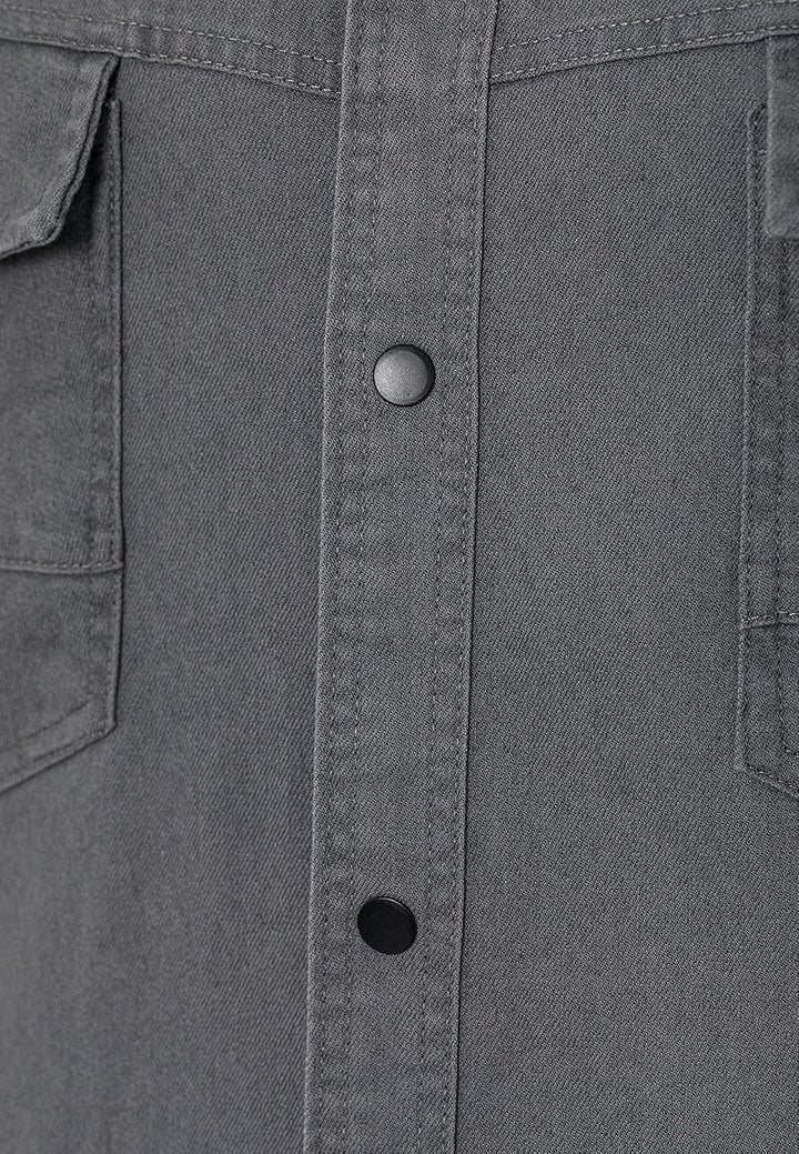 Redbridge Premium Denim Hemd Jeanshemd Baumwolle Casual S Grau, S Grau