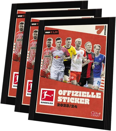 Topps Bundesliga Stickers 23/24 - Displaybox - 36 Päckchen pro Display Box (252 Sticker)