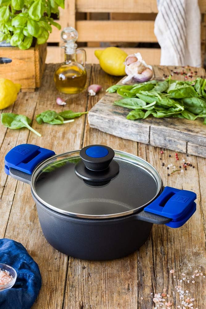 BRA Advanced | Kochtopf 20 cm, Aluminiumguss mit Antihaftbeschichtung, PFOA-frei, verstärkt, überleg