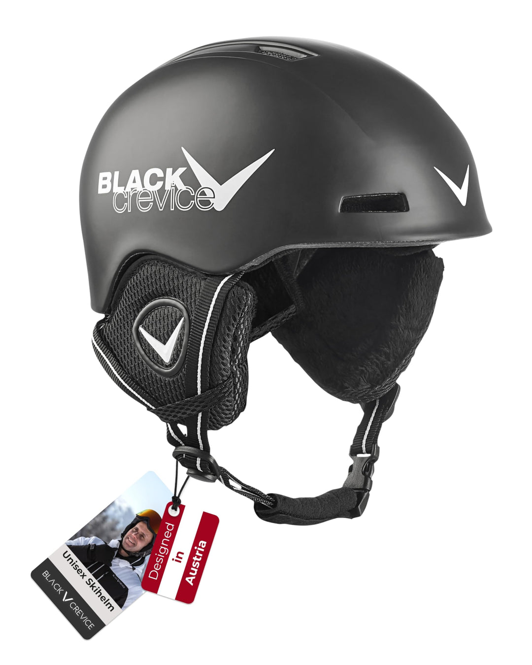 Black Crevice Kinder-Skihelm Stubai I Kinder Ski-Helm in sportlichem Design I stossfester Skihelm Mä