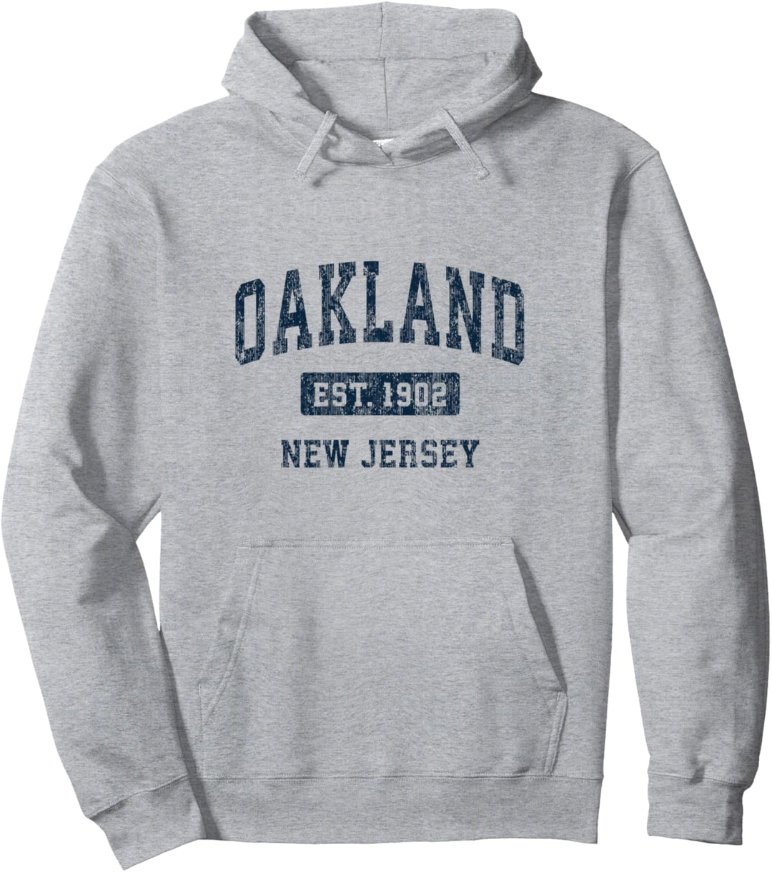 Oakland New Jersey NJ Vintage Sportdesign Marineblau Pullover Hoodie