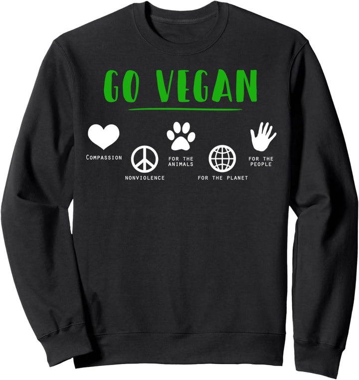 Vegan — Werde vegan für den Planeten Sweatshirt