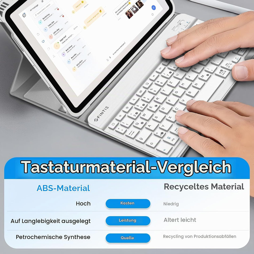 FINTIE Hülle mit Tastatur für iPad Air 11 Zoll M4/M3/M2 (2026/2025/2024), iPad Air 5./4. Gen 10,9 Zo
