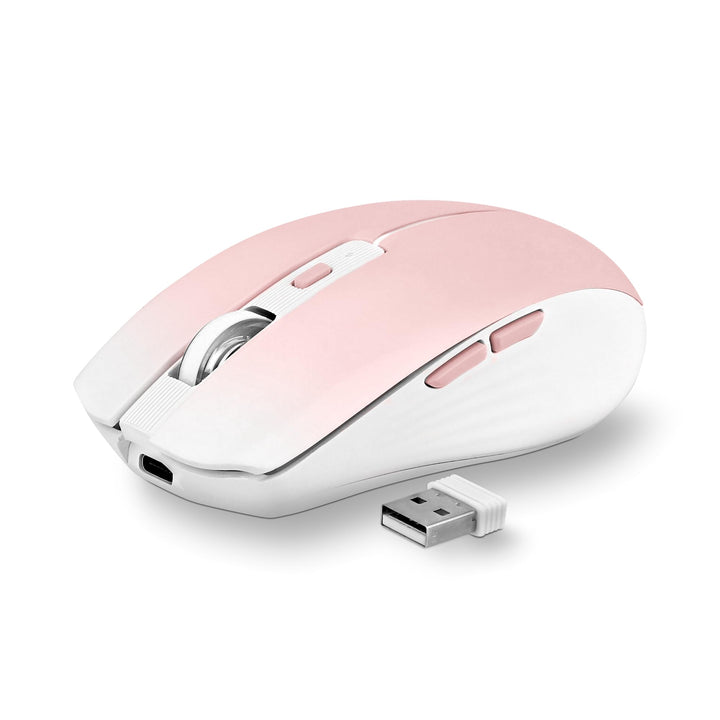 T'nB - Kabellose Maus, Dual Mode Bluetooth und USB-A, Wiederaufladbar, Lange Akkulaufzeit, Leise, 16