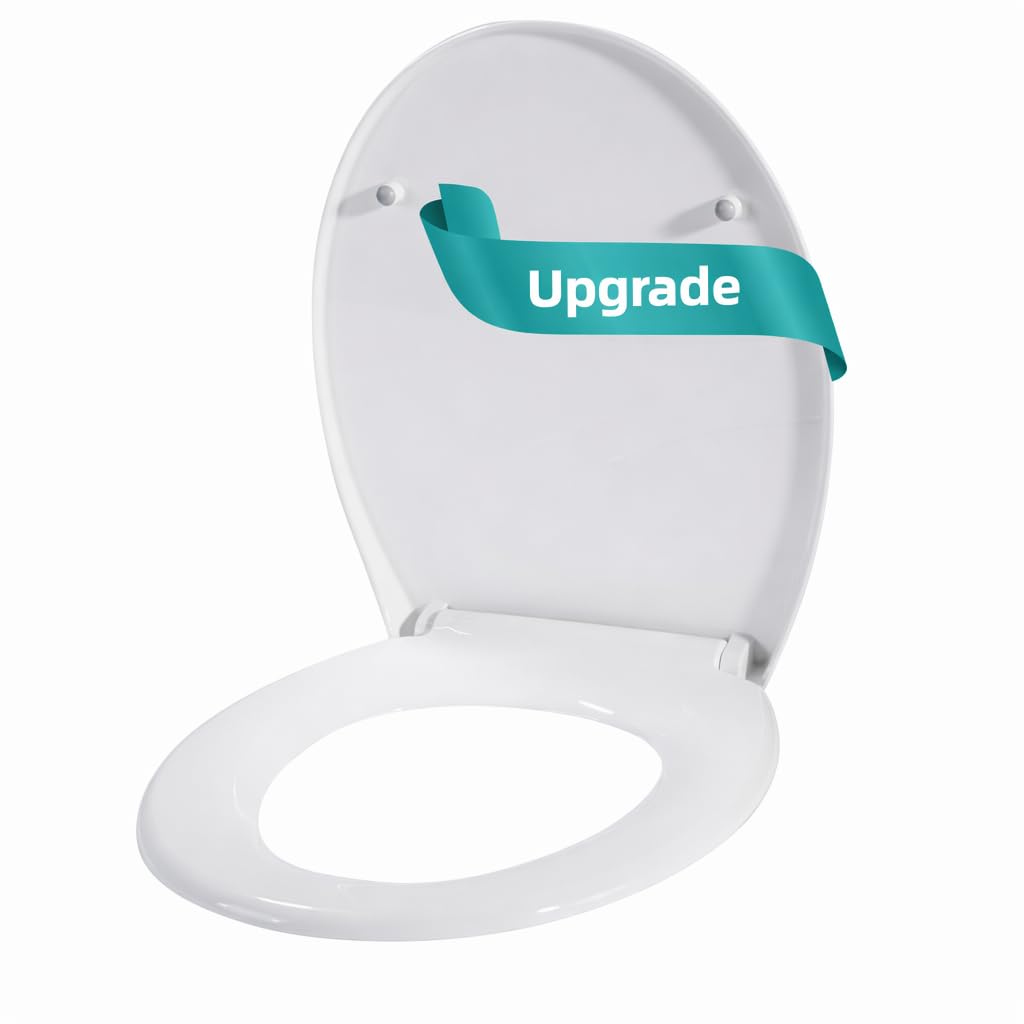 WC Sitz Mit Absenkautomatik,Toilettendeckel 0-Form Hochwertige Und Stabile Antibakterieller Toilette