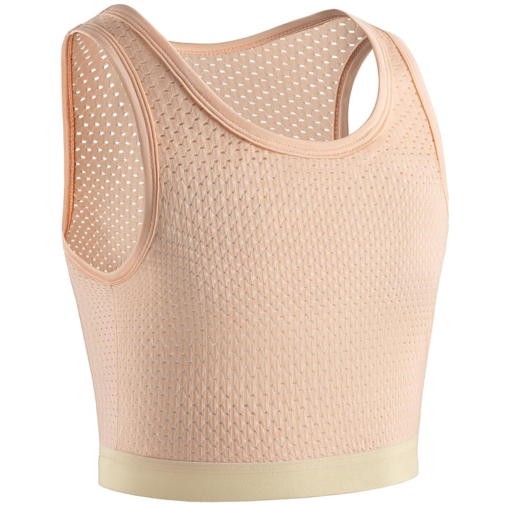 XUJI Transgender FTM Trans Atmungsaktive Halb Brust binder L Nude, L Nude