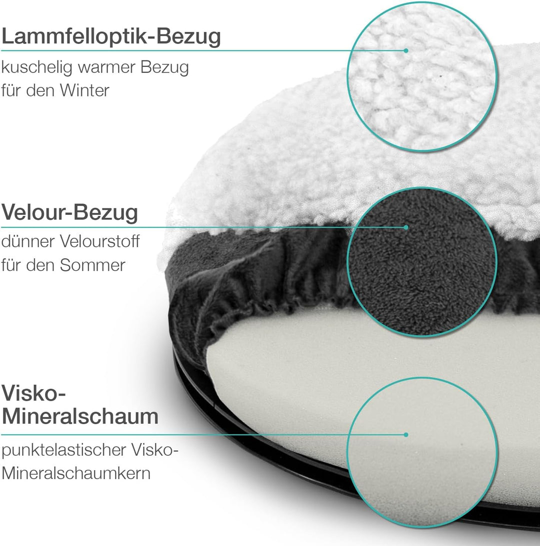 ELONEO Drehkissen für Autositz, Drehsitz für Senioren, Einstiegshilfe/Ausstiegshilfe, Inkl. Zusatzbe