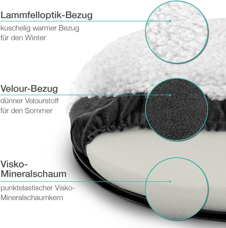 ELONEO Drehkissen für Autositz, Drehsitz für Senioren, Einstiegshilfe/Ausstiegshilfe, Inkl. Zusatzbe