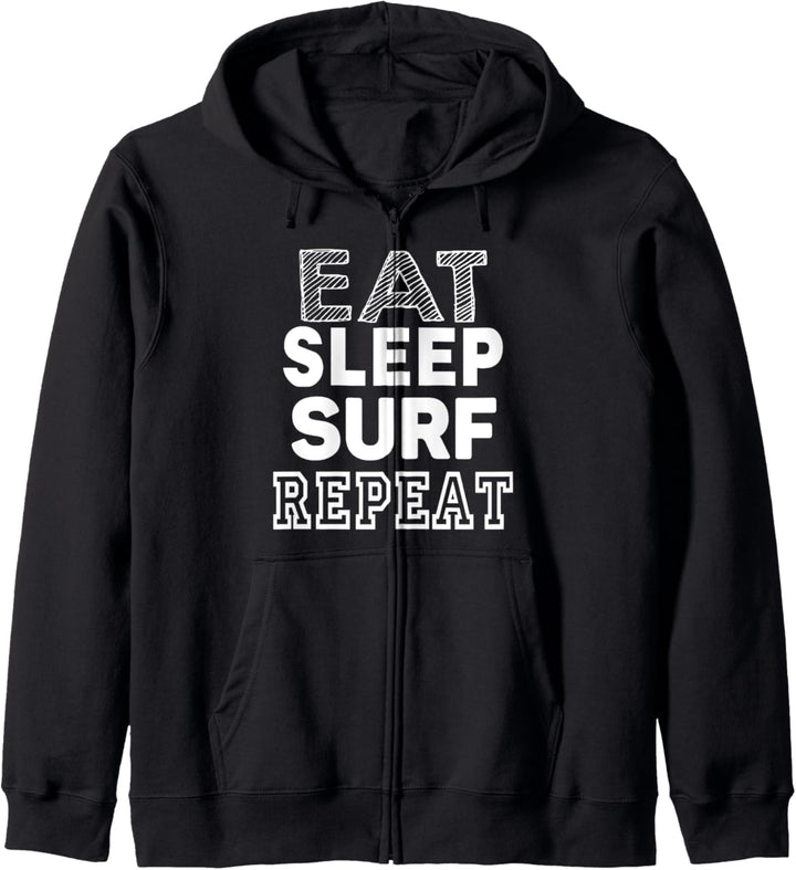 Surfer Funny - Eat Sleep Surf Repeat Kapuzenjacke