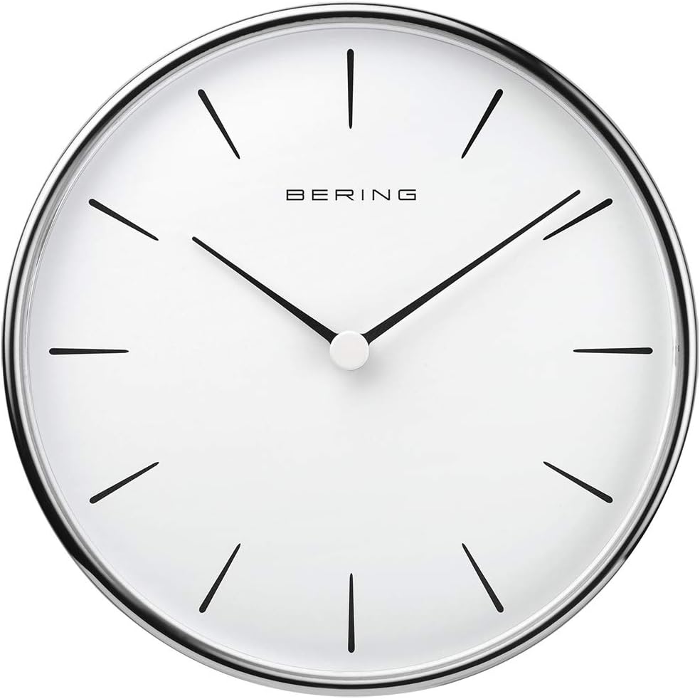 BERING Damen und Herren Wallclock Quarz Movement - Home Decor Collection mit Kunststoff Glas 90162-0