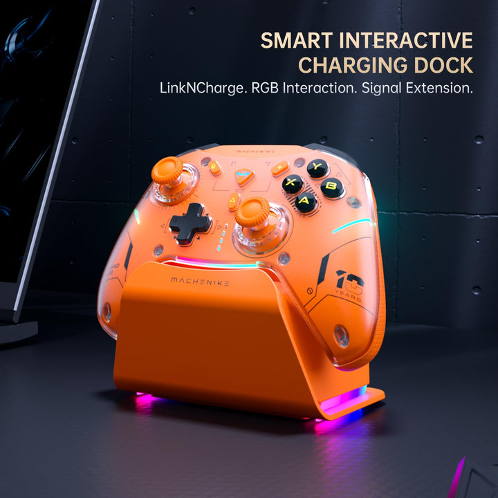 Machenike G5PROV2 Gaming Controller PC mit RGB-Ladestation, Optischer Trigger & ABXY, Wireless Contr