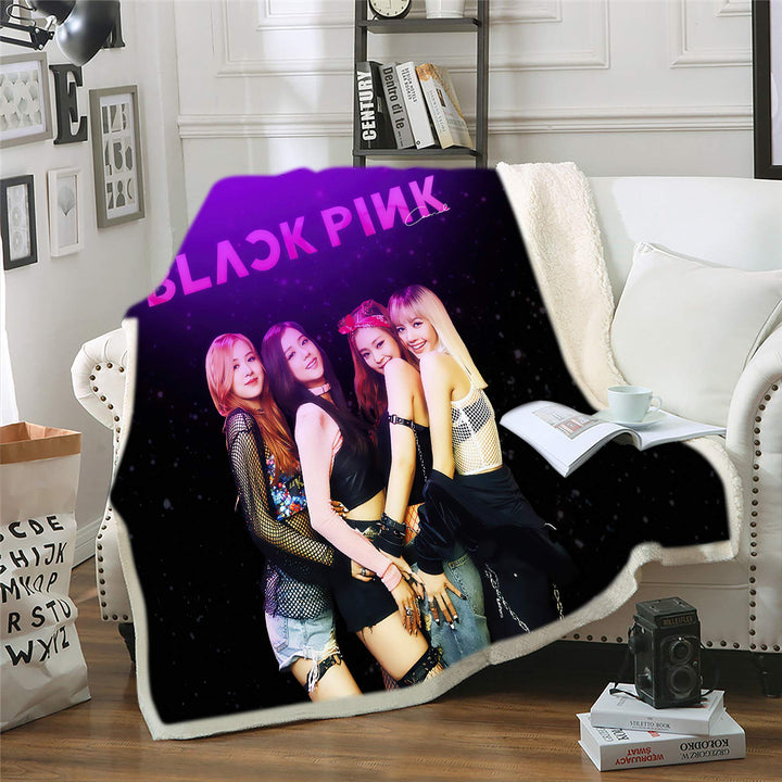 Kuscheldecken 150x200 cm,Koreanische Girlgroup Decke,Weiche Flauschige Plüsch Decke Flanell Decke, T