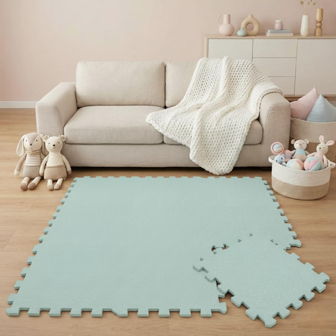 LittleTom 9 Teile Spielmatte Baby Puzzlematte ab Null - 30x30 Krabbelmatte Baby - Spielmatte Kinder