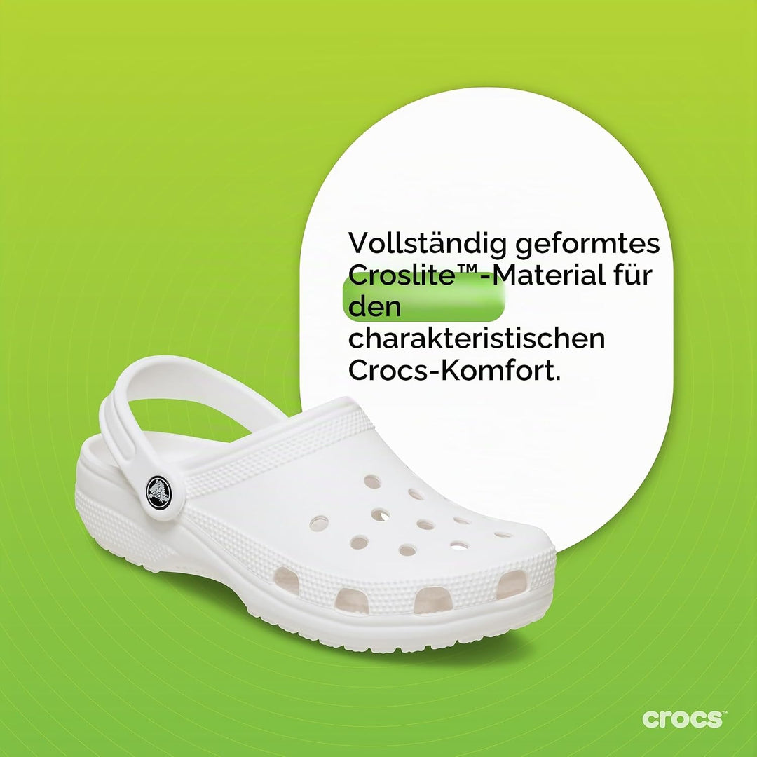 Crocs Unisex Classic Clog 34/35 EU Weiss, 34/35 EU Weiß