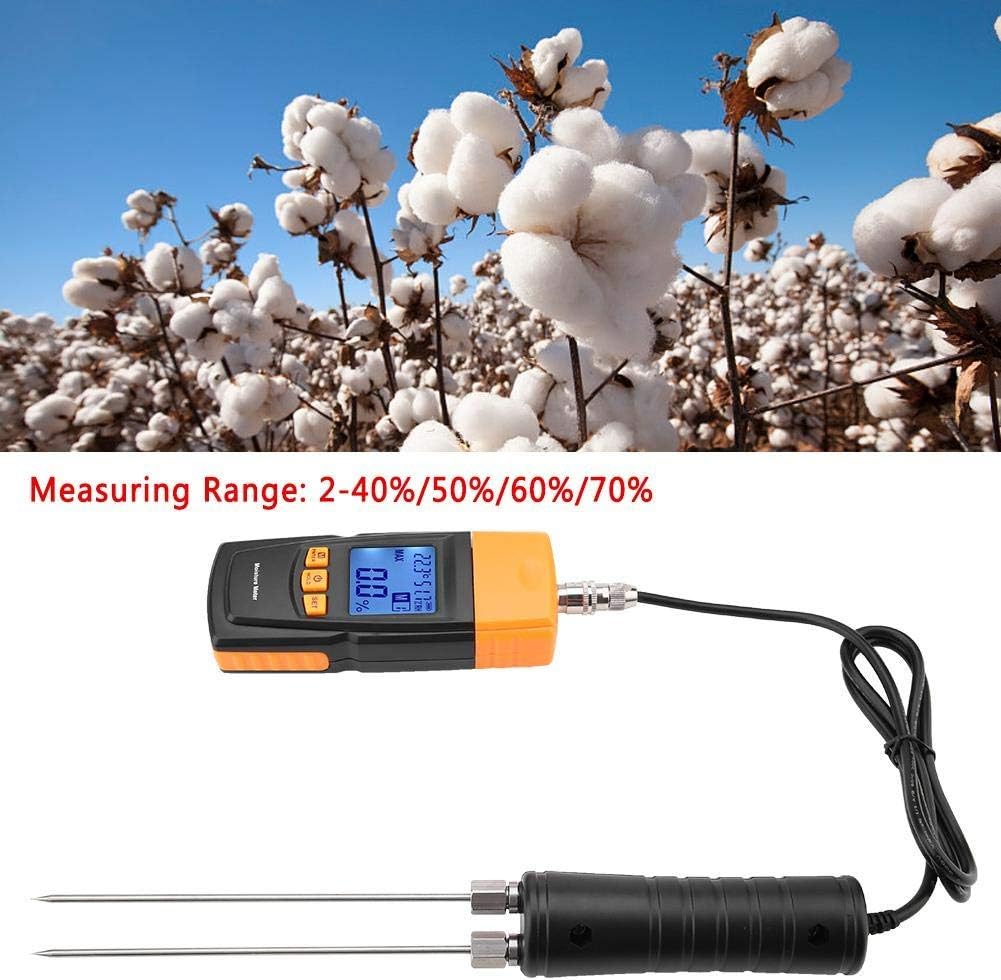 Digitales Holzfeuchtemessgerät mit Langer Sonde, GM620 Handheld Feuchtigkeitsmessgerät Hackschnitzel