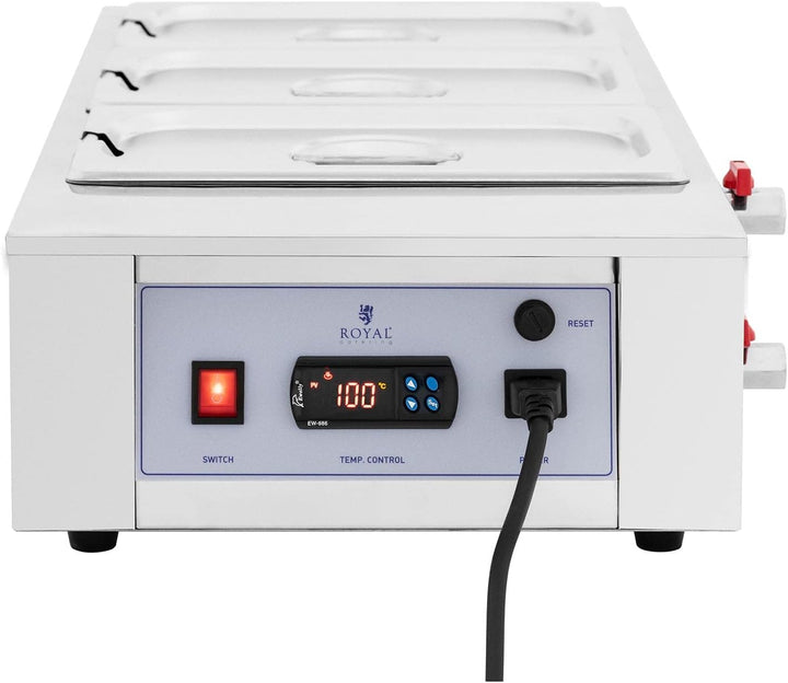 Royal Catering RC_CMM_02 Schokoladenschmelzgerät 3 x 3,2 l bis 100 °C Schokoladenschmelzer Schokolad