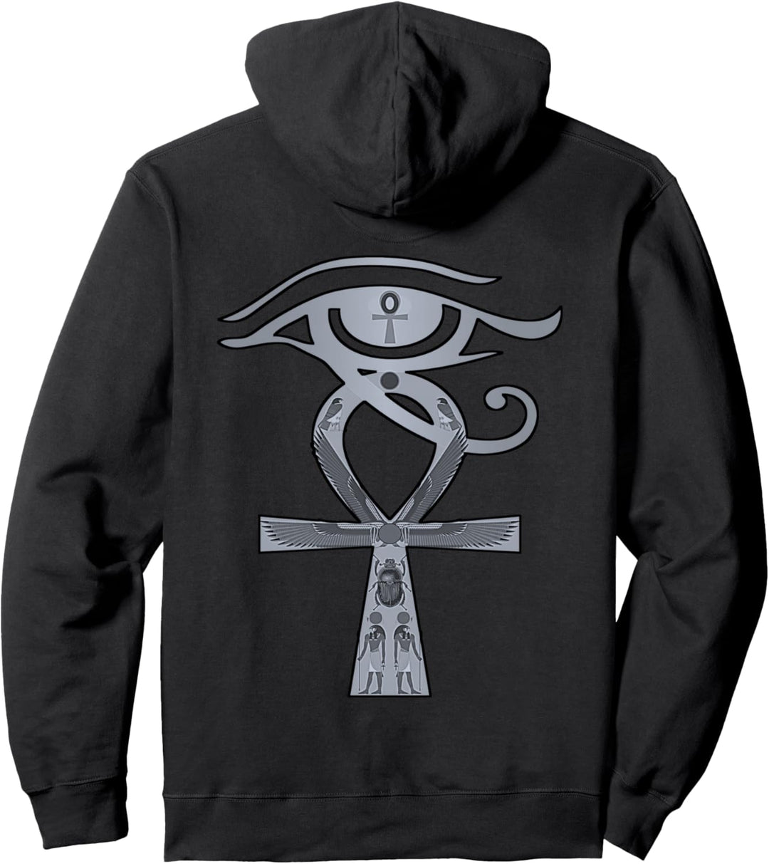 Ancient Egypt Egyptian God Horus Ankh Pullover Hoodie