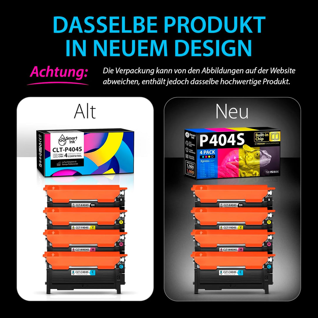Smart Ink kompatible Tonerkartusche als Ersatz für Samsung CLT-404 CLT-P404C CLT-K404S CLT-C404S 4 T