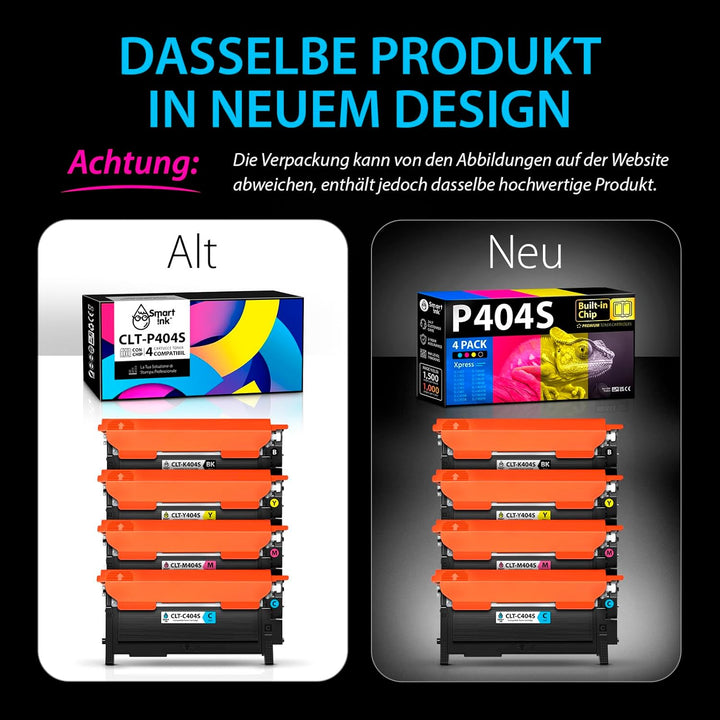 Smart Ink kompatible Tonerkartusche als Ersatz für Samsung CLT-404 CLT-P404C CLT-K404S CLT-C404S 4 T
