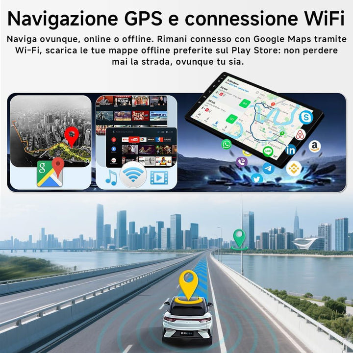 ACAVICA Android Autoradio Upgrade für FIAT Doblo 2015-2019, mit 9" 1280×720 HD IPS Wireless Carplay