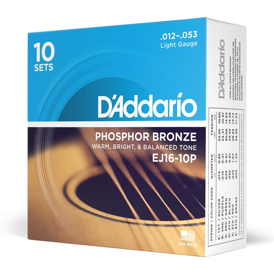 D'Addario Gitarrensaiten Westerngitarre | Gitarrensaiten Akustikgitarre | Acoustic Guitar Strings |