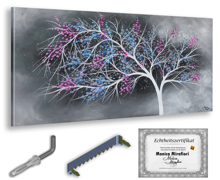 Monica Mirafiori I 100% HANDGEMALT I Gemälde Tree Of Life 100x50cm | Gemälde Handgemalt | Acrylgemäl