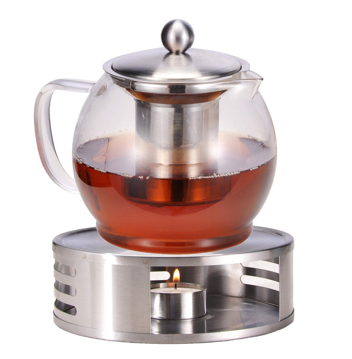 Bambelaa! Teekanne mit Stövchen Siebeinsatz Glas Set Tee Glaskanne Teebereiter Kaffeekanne Teesieb K