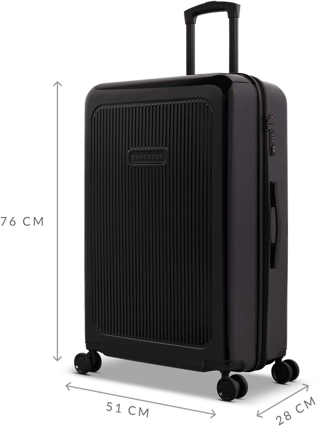 SUITSUIT Koffer Gross 75 cm - Hartschalen Reisekoffer mit Rollen - TSA-Schloss - 71 L - Expression B