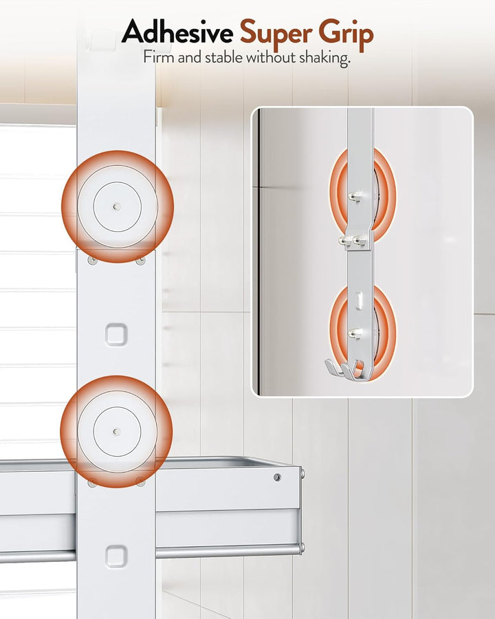 Orimade Duschablage zum Hänge Aluminium-Duschregal zum Hängen, Verstellbare Duschkorb ohne Bohren,2