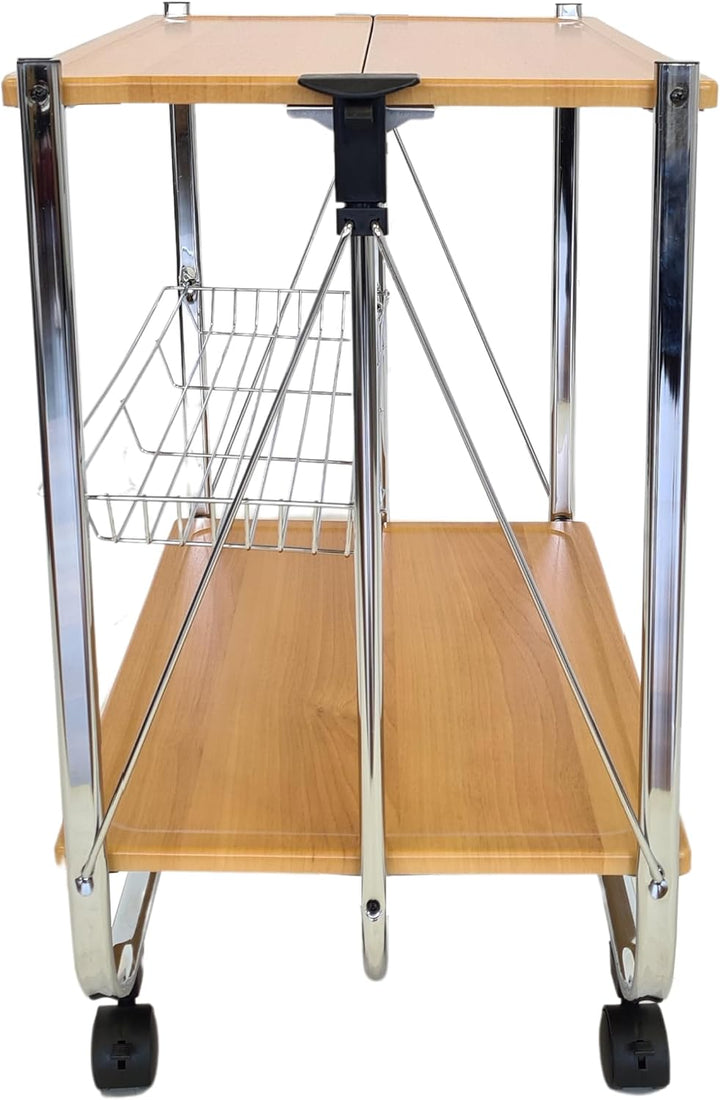 abc HOME | Servierwagen | DREI Ablageflächen | klappbar | 70 cm H (Holz (MDF))