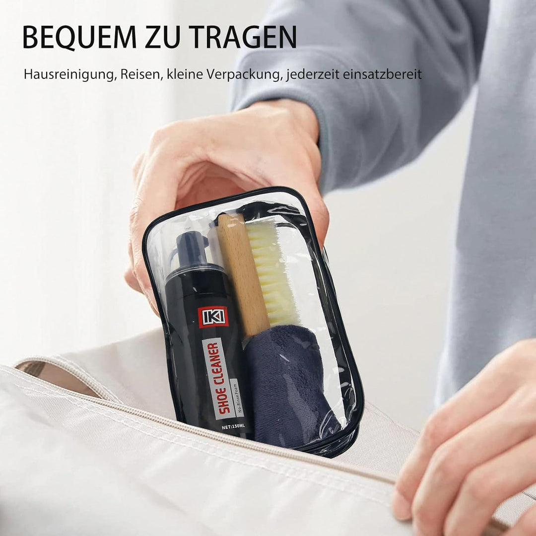 IKI Sneaker Reiniger Set – Schuhputzsets mit Sneaker Cleaner Bürste und Handtuch – Foam Schuhreinige